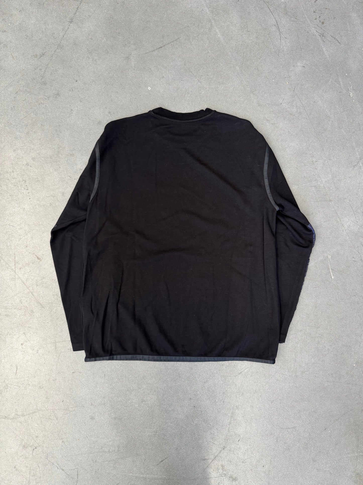 ACNE STUDIOS PATCH NYLON SLEEVE CREWNECK SWEATER