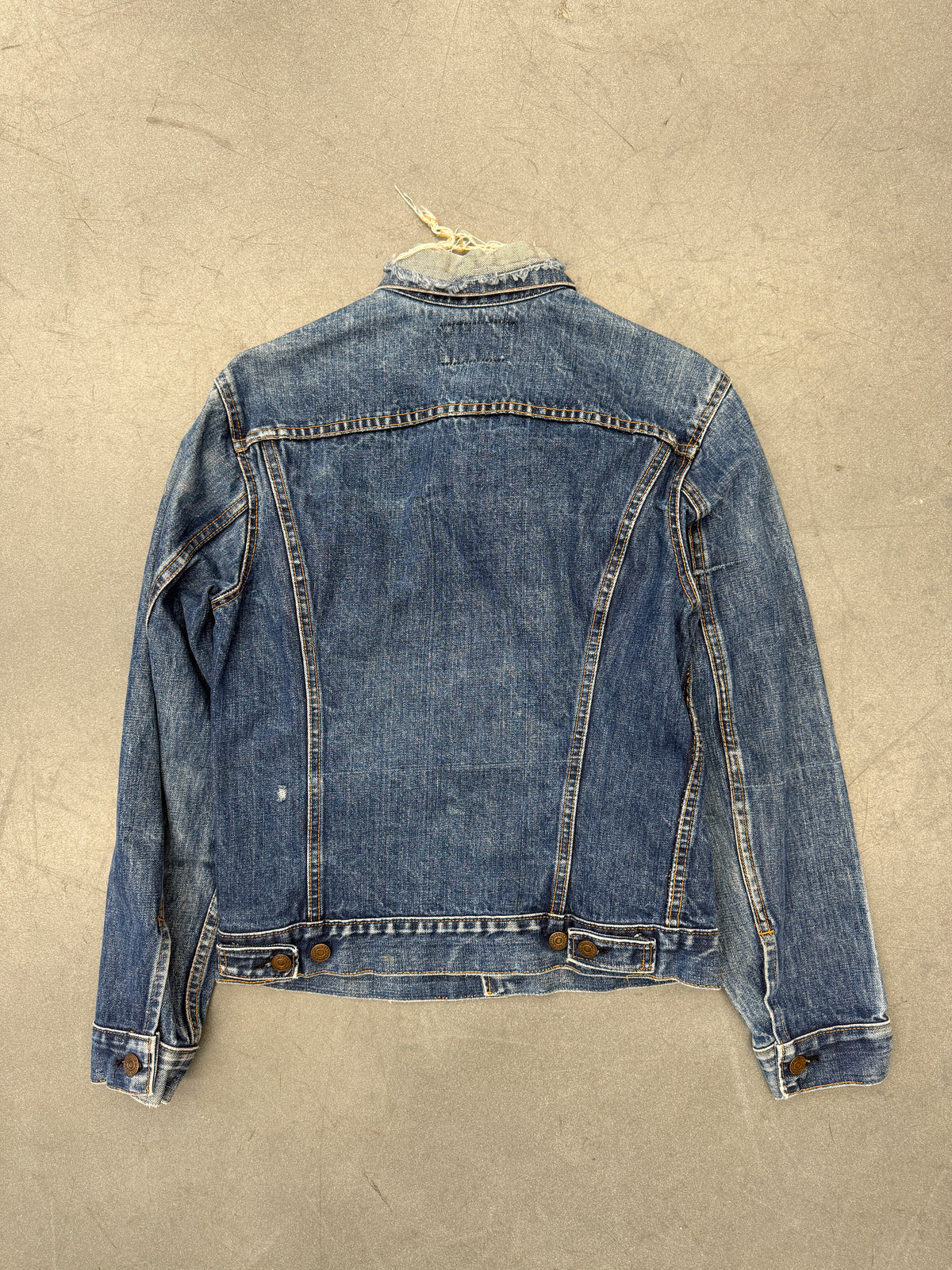 70'S LEVI STRAUSS & CO DISTRESSED COLLAR DENIM JACKET (NO TAG)