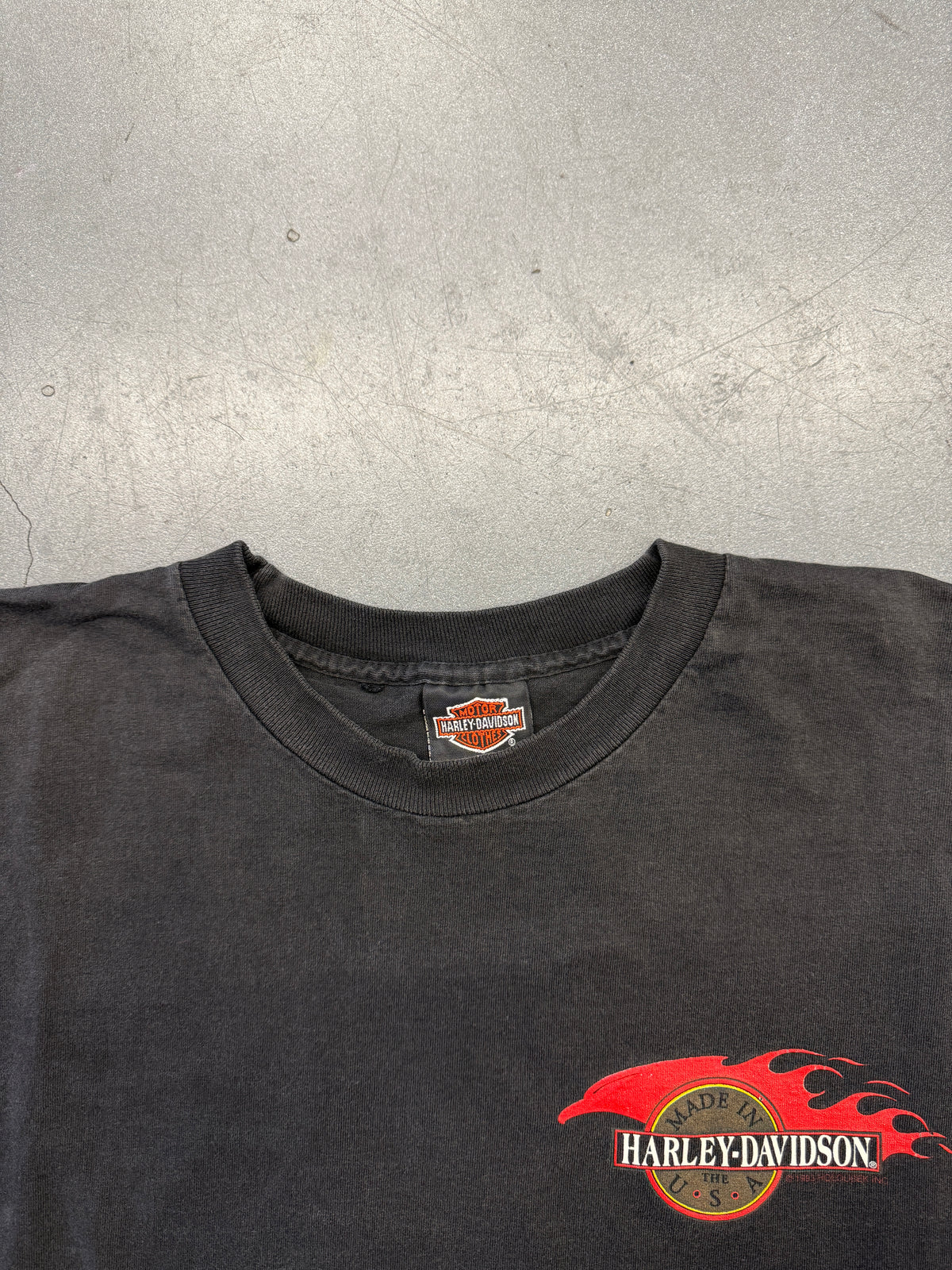 1993 HARLEY-DAVIDSON BROTHERS III POMPANO BEACH FL EAGLE FLAME LONG SLEEVE TEE