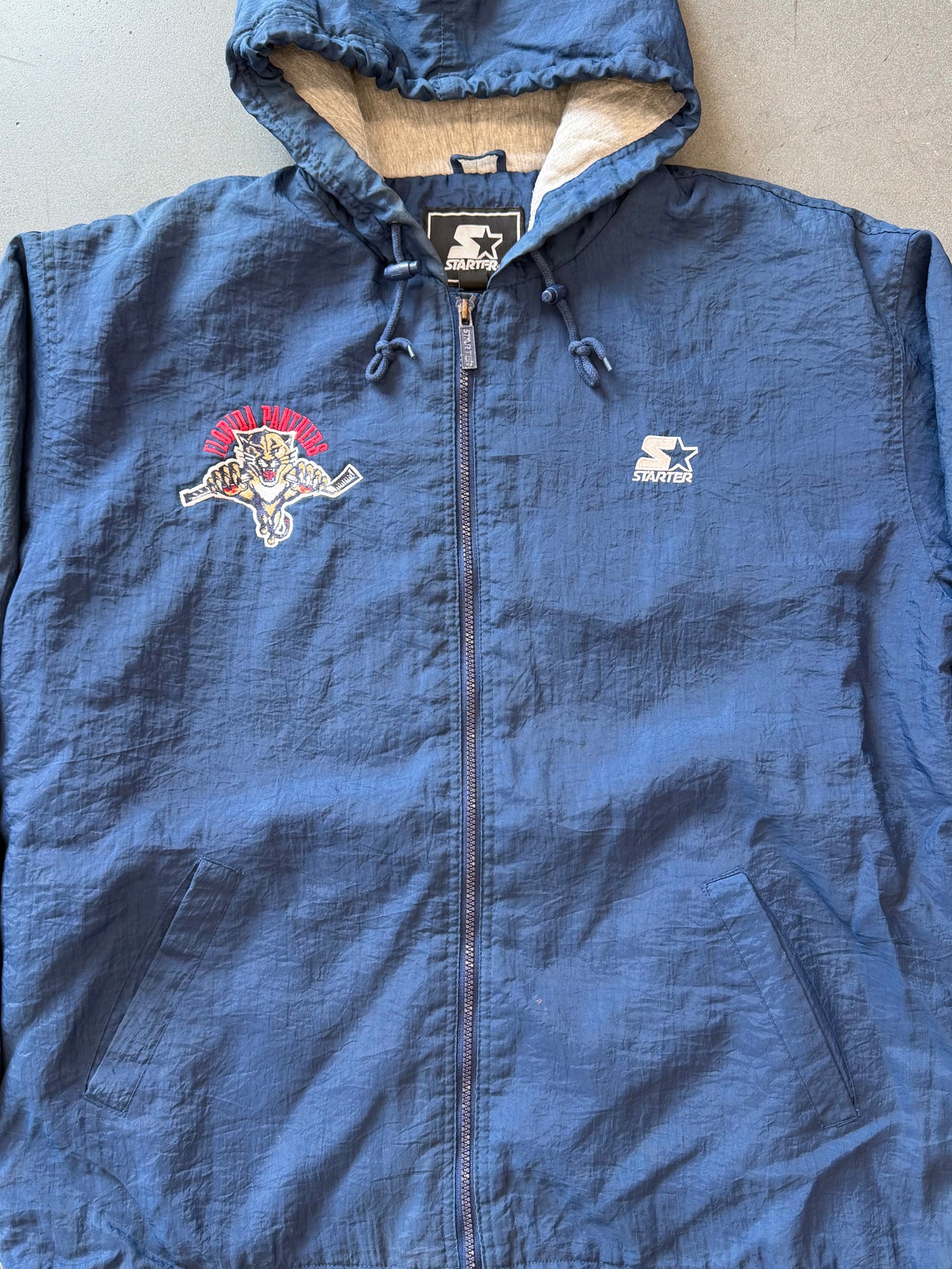 90S STARTER FLORIDA PANTHERS INSULATED ZIP UP NYLON JACKET