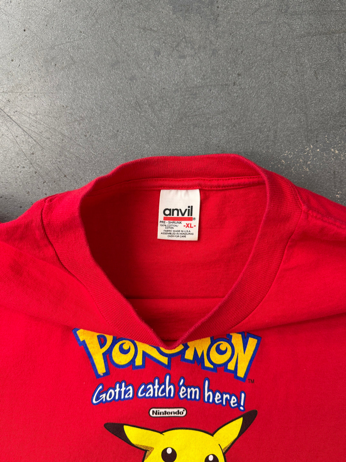 1999 POKEMON BURGER KING PIKACHU TEE (ANVIL TAG)