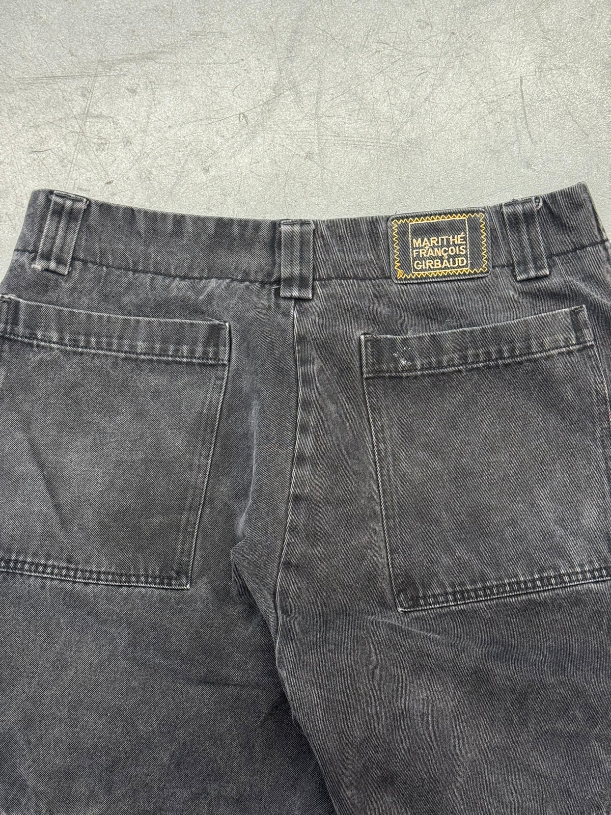 Y2K MARITHE FRANCOIS GIRBAUD SHUTTLE STRAP SHORTS - BLACK/BLACK