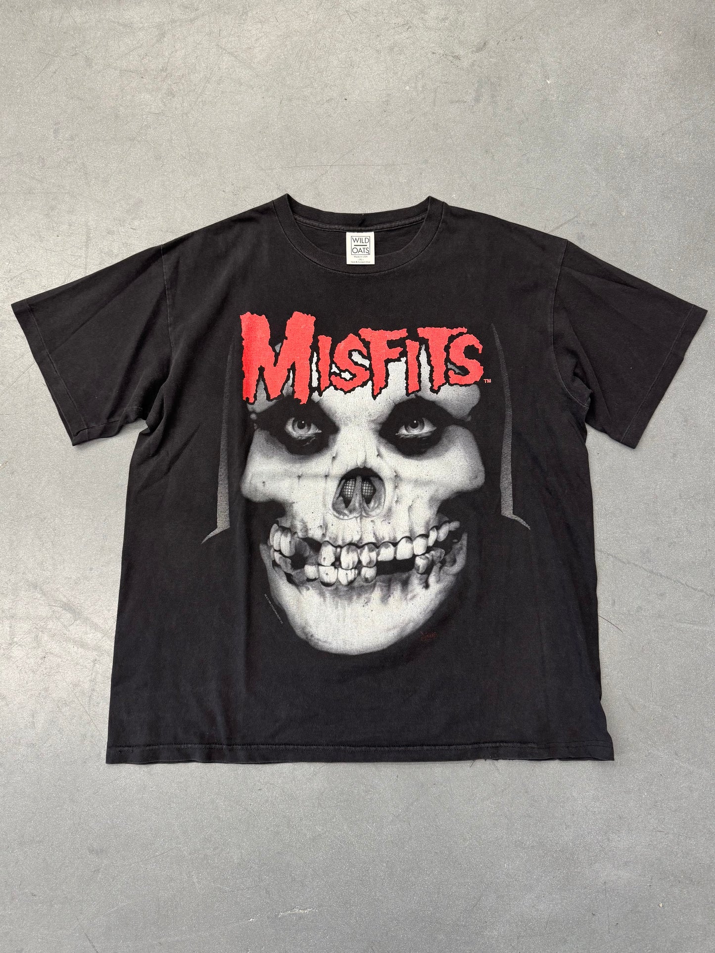1995 MISFITS CRIMSON GHOST BIG FACE TEE (WILD OATS TAG)