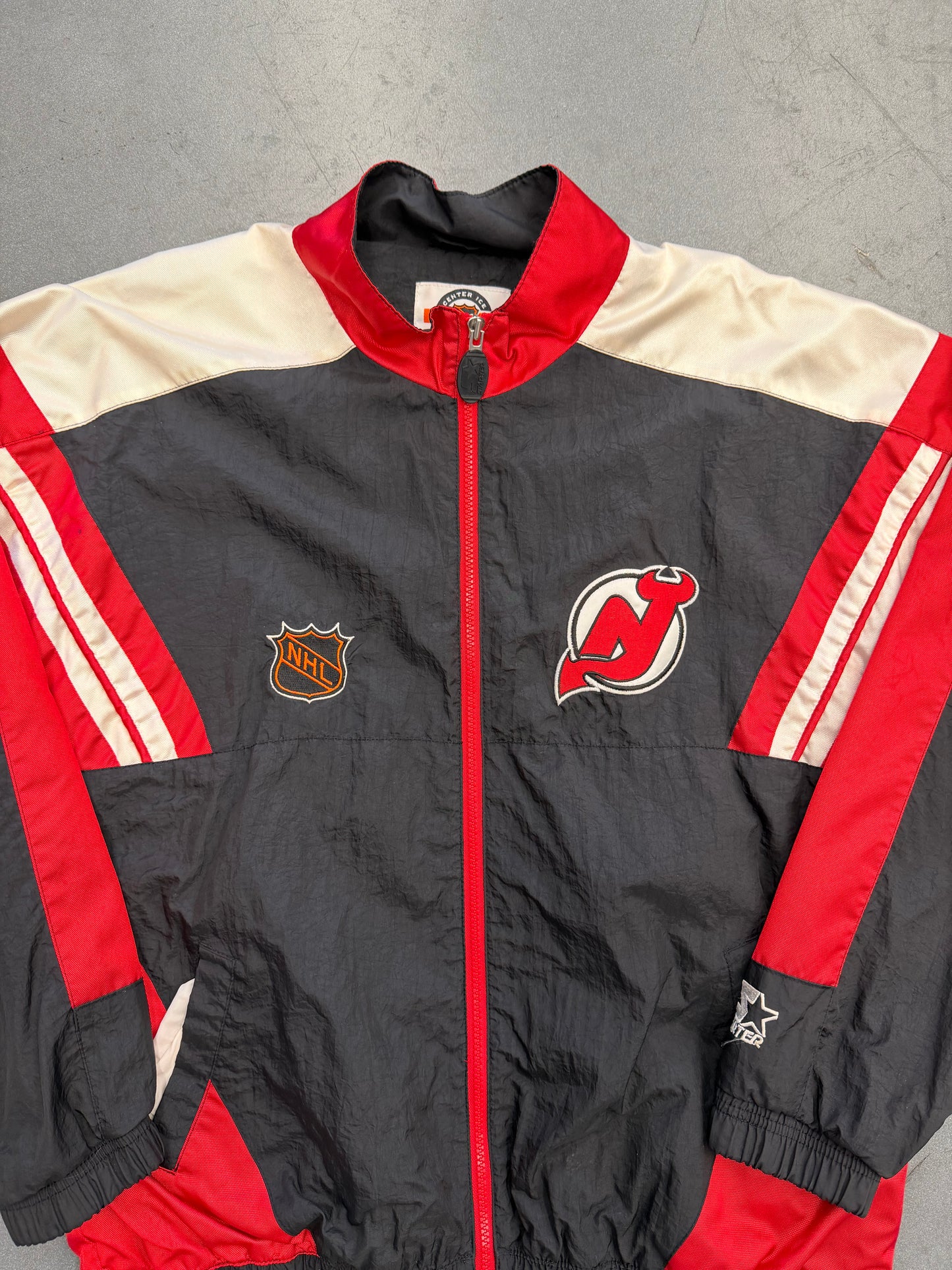 90'S NEW JERSEY DEVILS STARTER WINDBREAKER JACKET