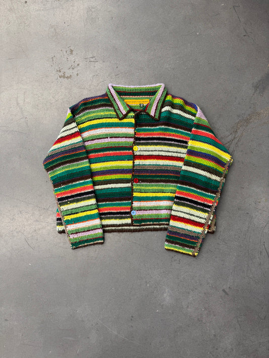 CACTUS PLANT FLEA MARKET CROCHET KNIT CARDIGAN