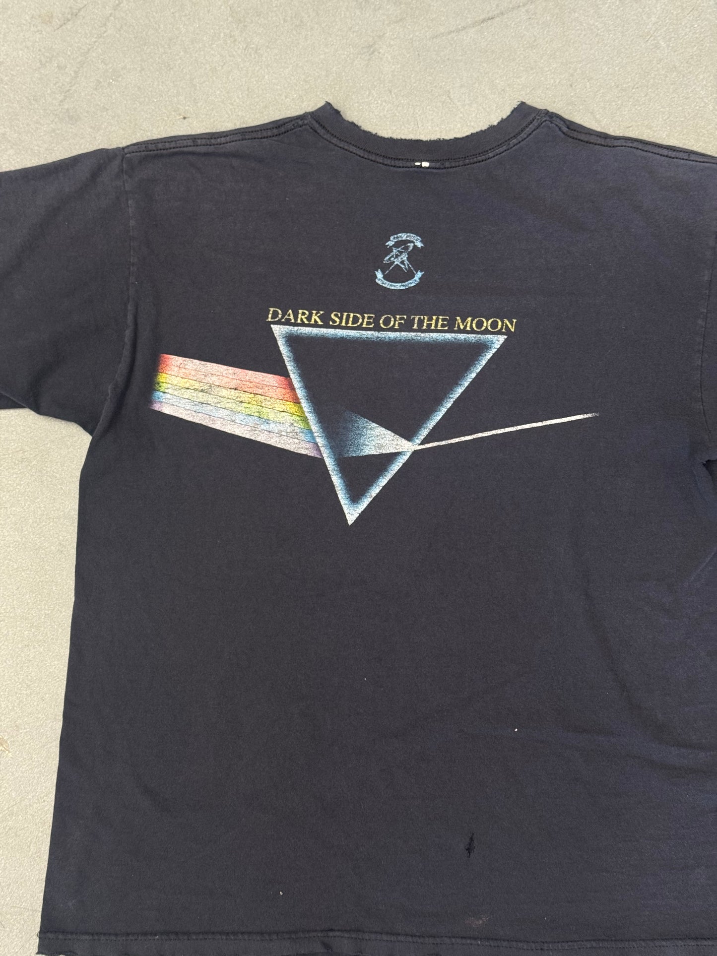 PINK FLOYD DARK SIDE OF THE MOON FADED AND DISTRESSED TEE (PULLED TAG)