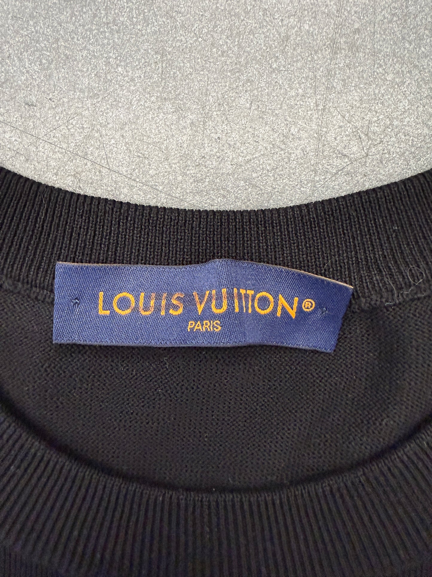 SS23 LOUIS VUITTON INTARSIA KNIT CREWNECK SHIRT