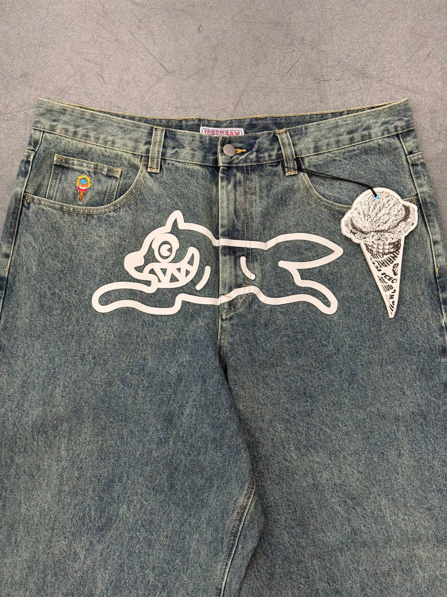 BILLIONAIRE BOYS CLUB RUNNING DOG TRIPLE SCOOP DENIM PANT