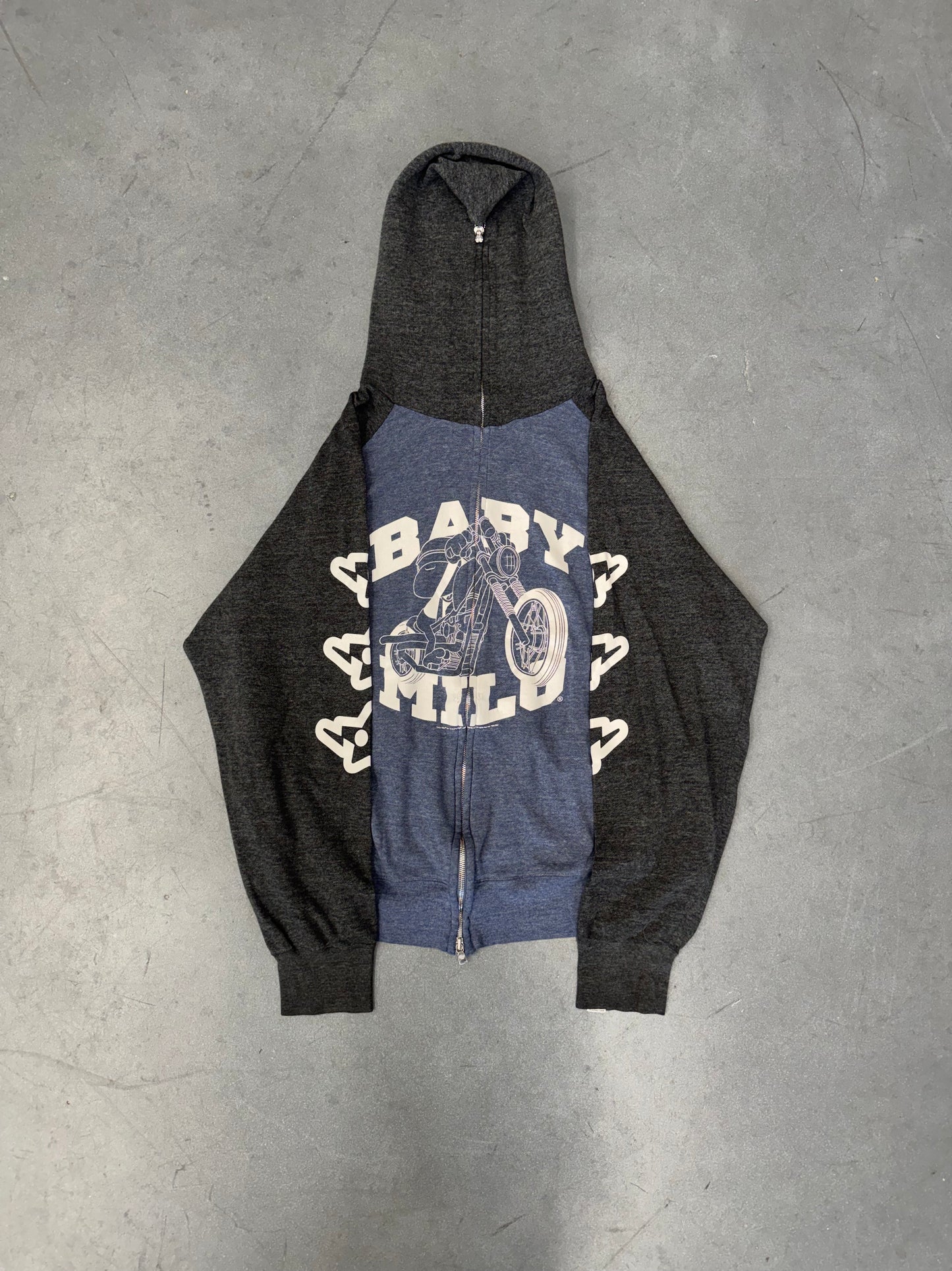 2007 BAPE BABY MILO MOTORCYCLE FULL ZIP HOODIE