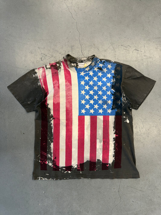 90S AMERICAN FLAG MOSQUITOHEAD TEE (STEDMAN TAG)