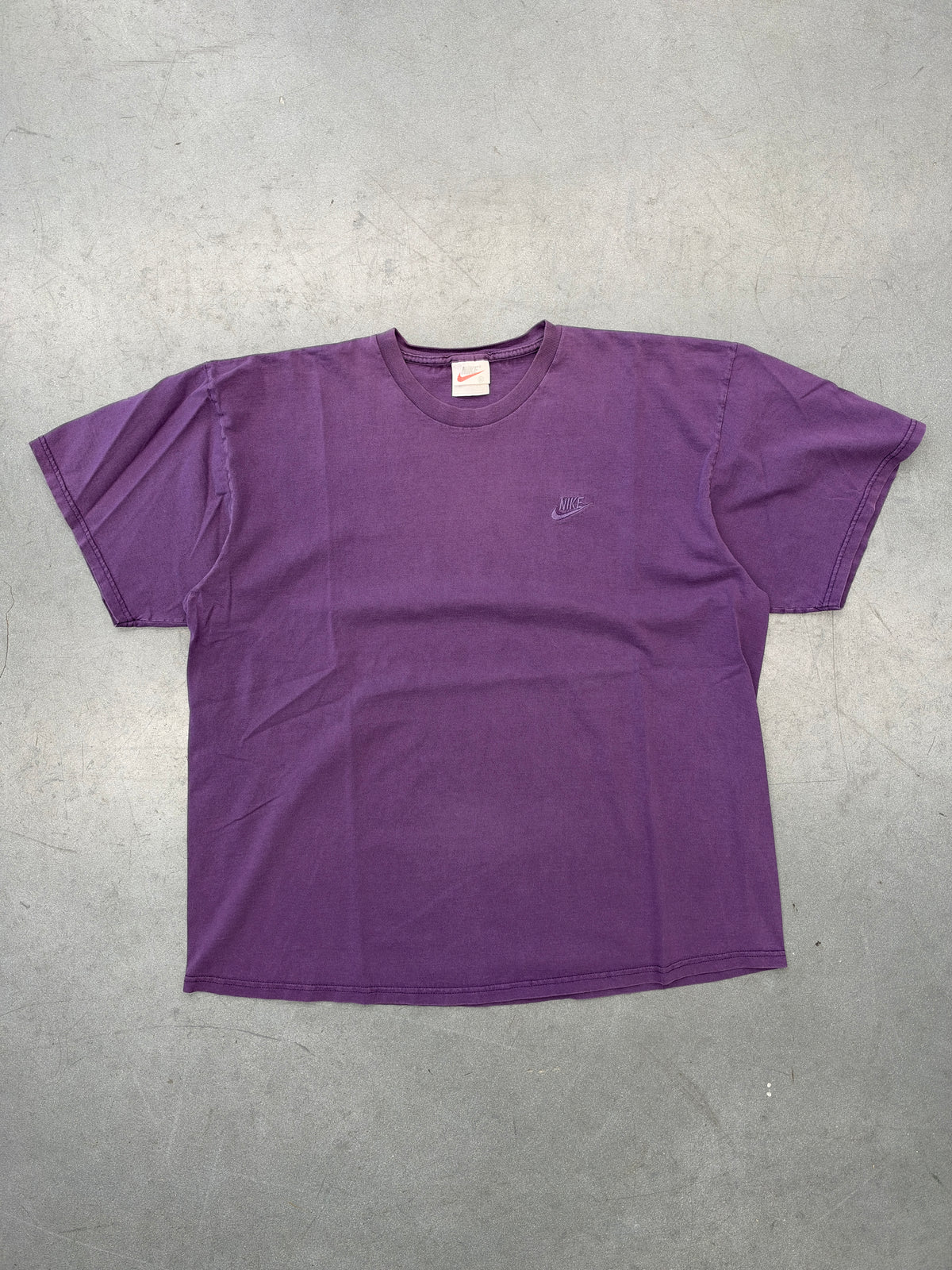 90'S NIKE SPELLOUT SIDE SWOOSH TEE - PURPLE/PURPLE (WHITE NIKE TAG)