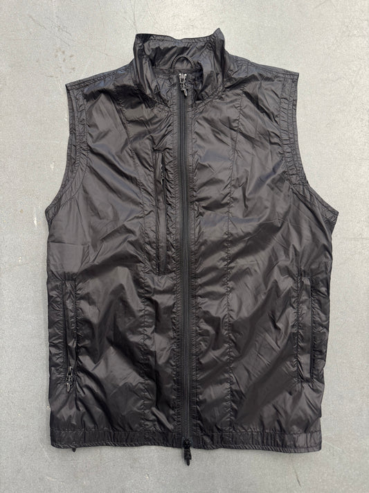 CHROME HEARTS BLACK NYLON UTILITY DAGGER ZIP UP VEST