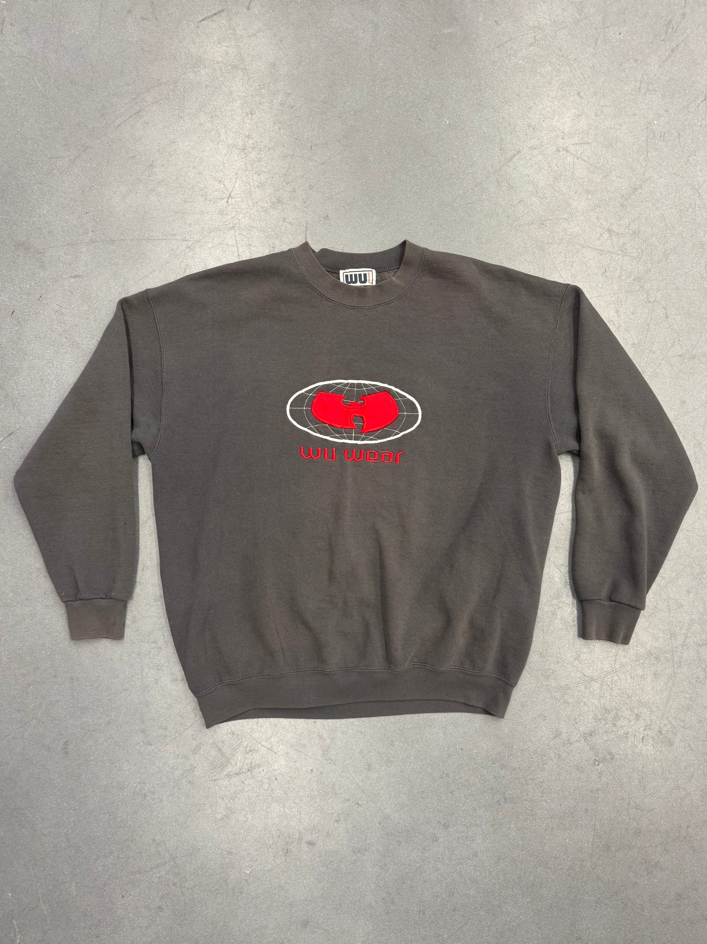 90S WU WEAR EMBROIDERED WU-TANG CLAN LOGO CREWNECK