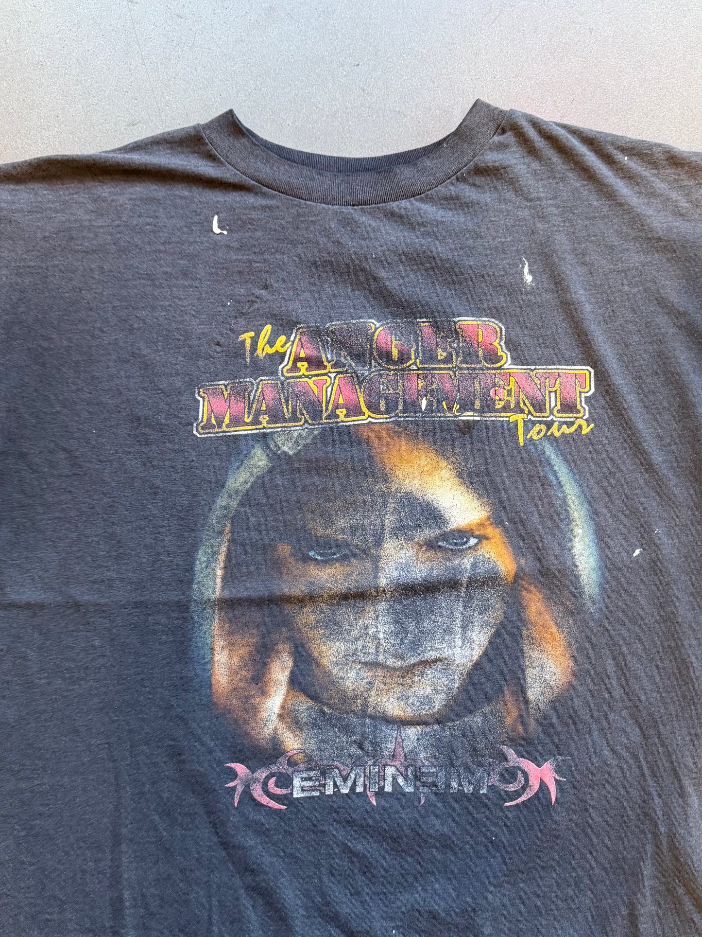2002 THE ANGER MANAGEMENT TOUR EMINEM FADED RAP TEE (AMERICAN TAG)