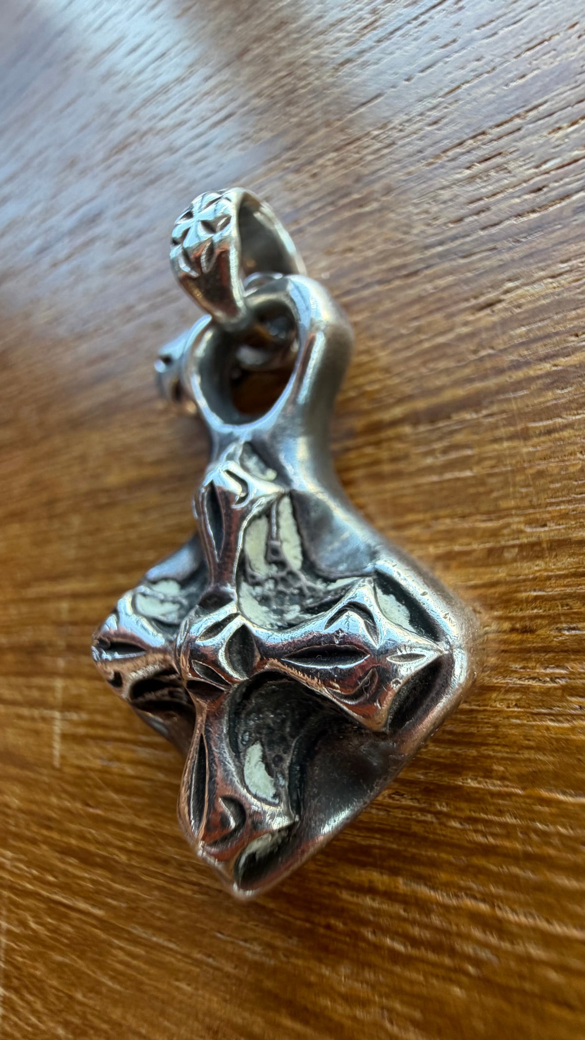 BILL WALL LEATHER CROSS CHARM SILVER PENDANT