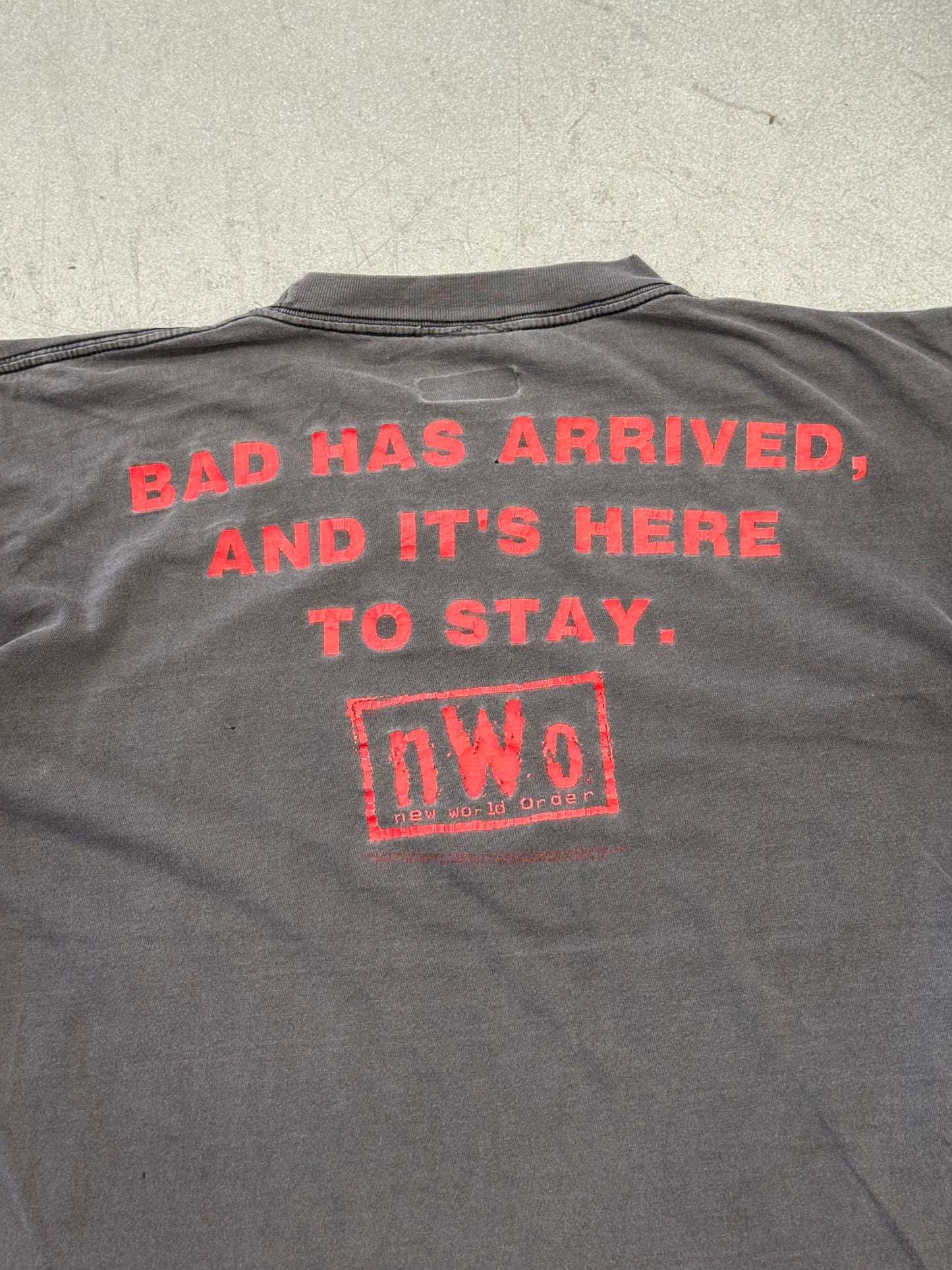 1998 NWO NEW WORLD ORDER FADED TEE (ALL AMERICAN WEAR TAG)