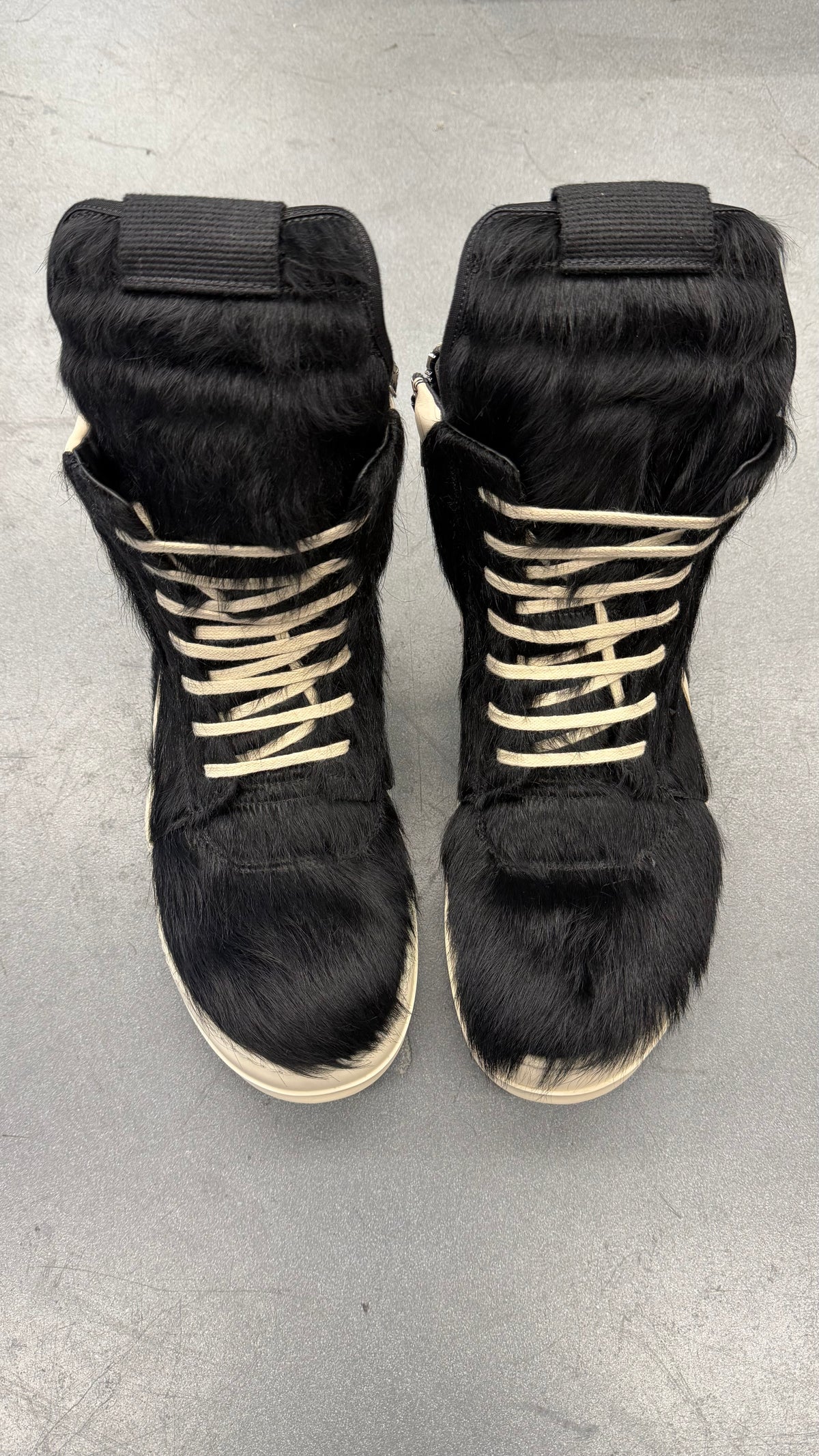 RICK OWENS PONY HAIR GEOBASKET