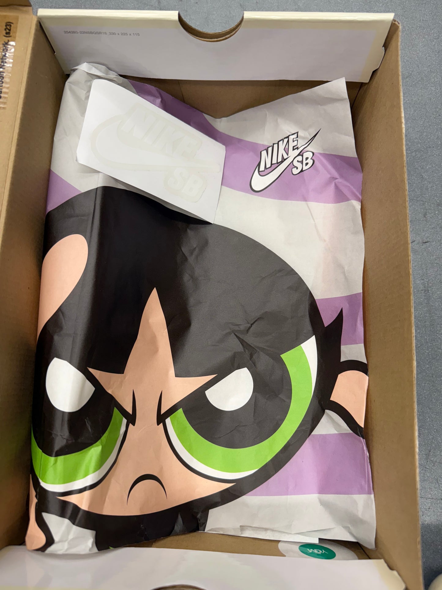 2023 SIZE 10 THE POWERPUFF GIRLS BUTTERCUP NIKE SB DUNK LOW