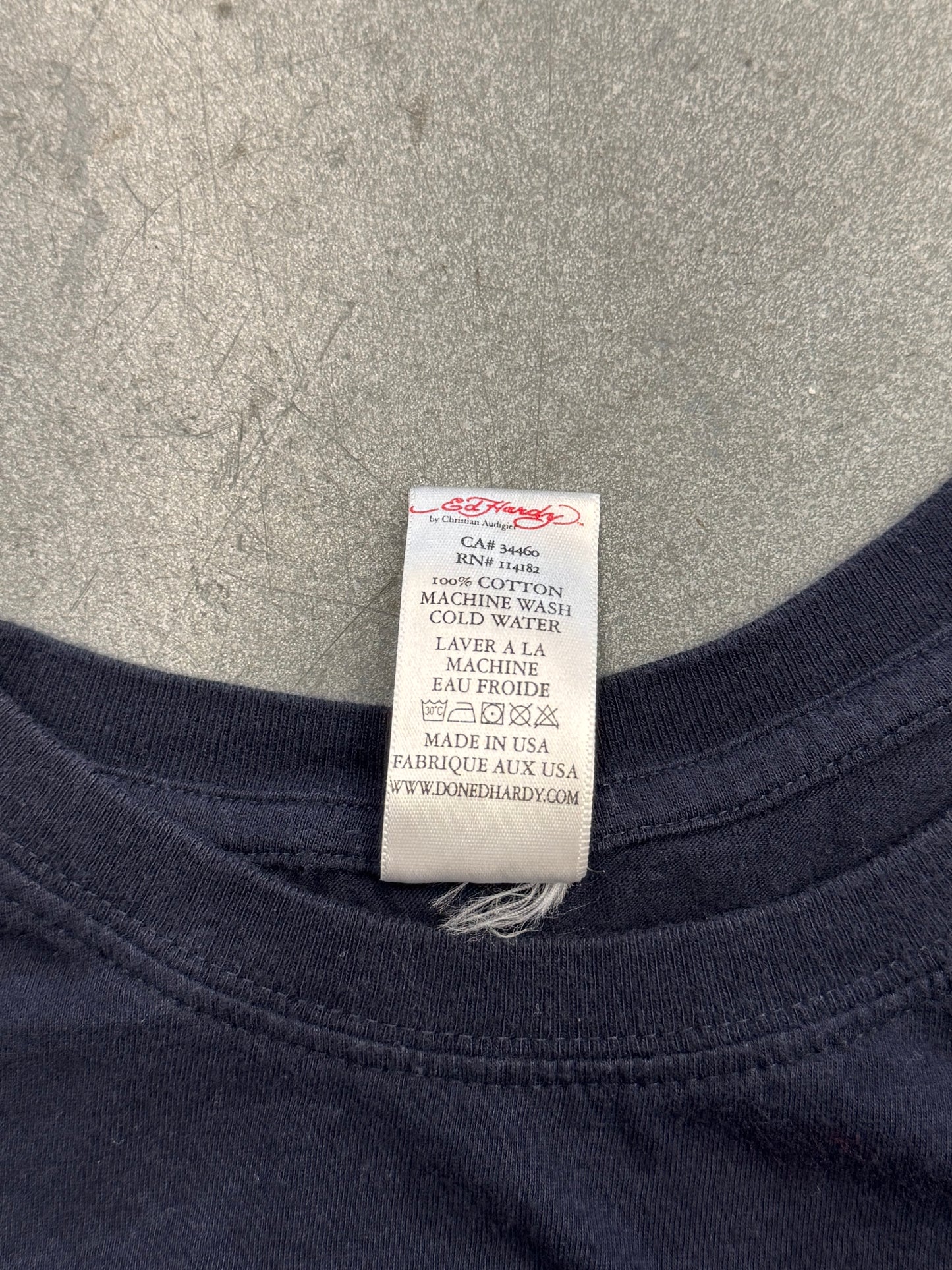 Y2K ED HARDY JOHNNY TOO BAD RHINESTONE TEE