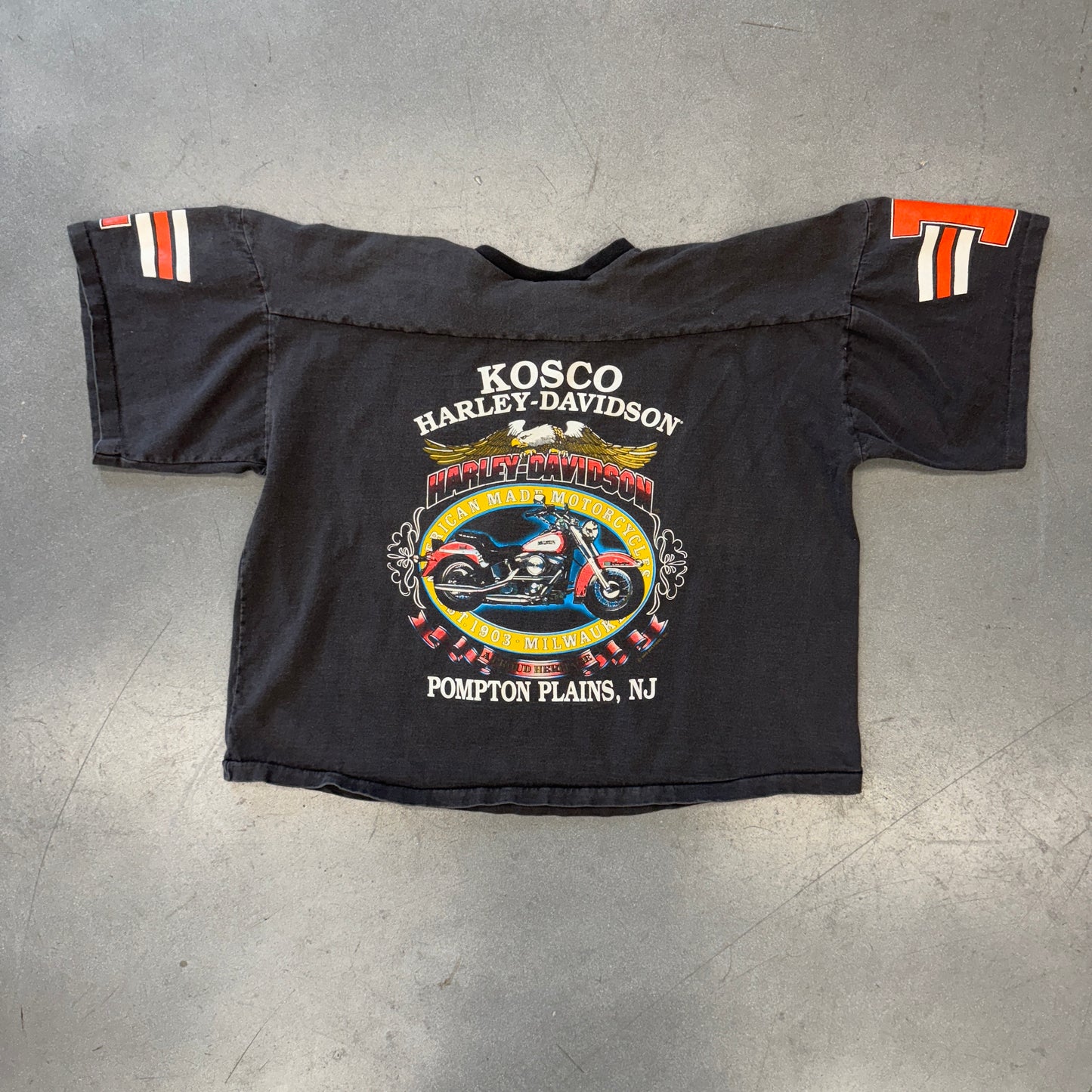 HARLEY DAVIDSON MOTORCYCLES KOSCO #1 SHORT SLEEVE JERSEY SHIRT