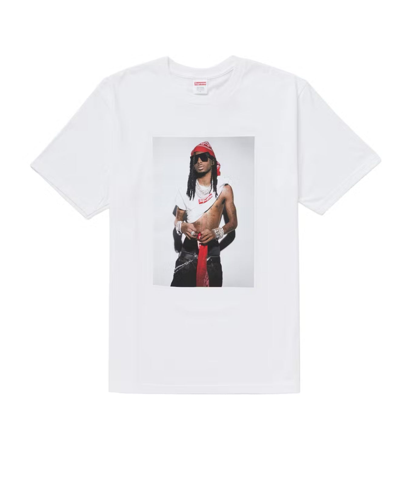 FW25 SUPREME PLAYBOI CARTI PHOTO TEE - WHITE (L) (NEW)