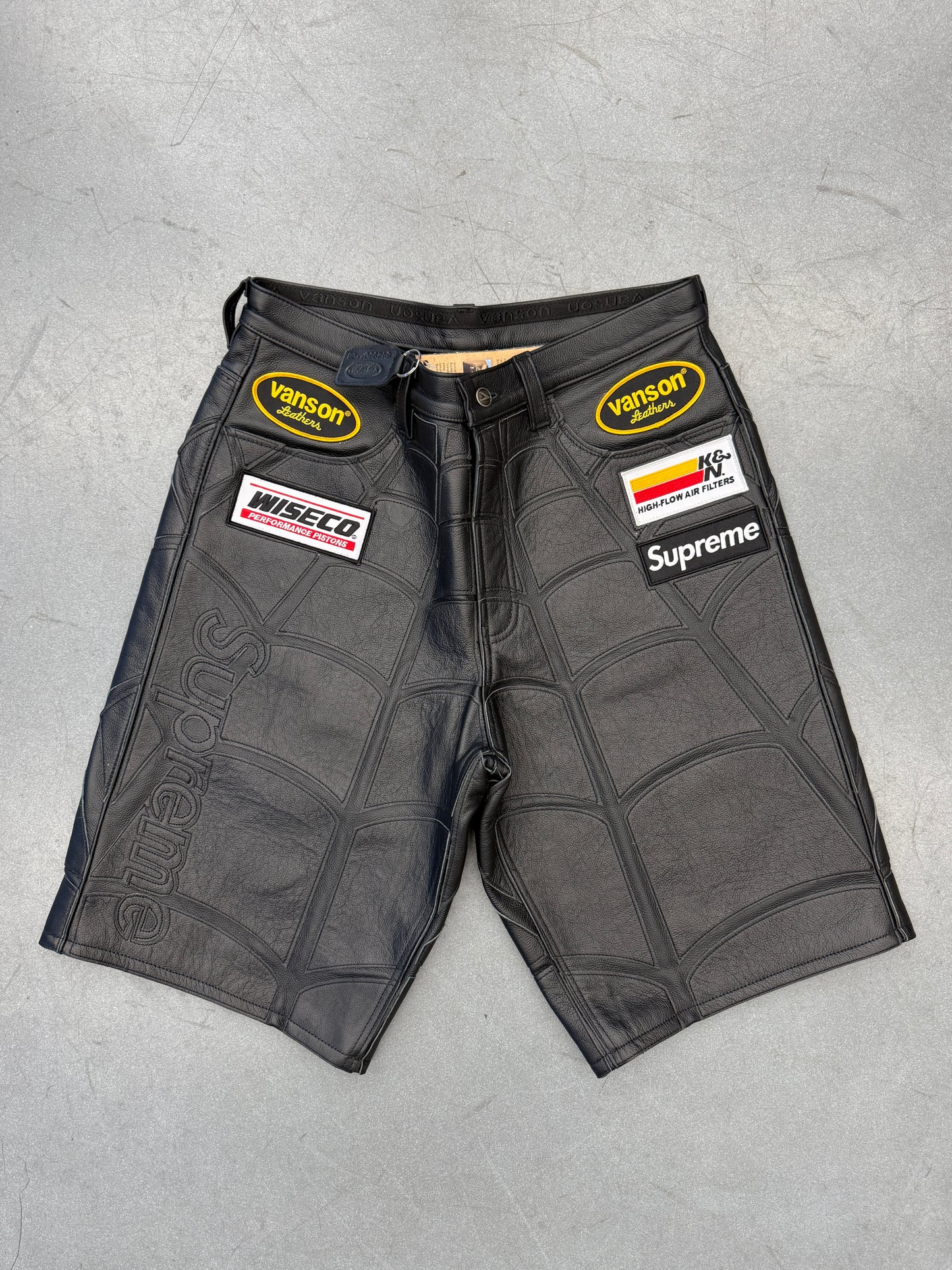 SS26 SUPREME VANSON LEATHERS SPIDER-MAN SHORTS