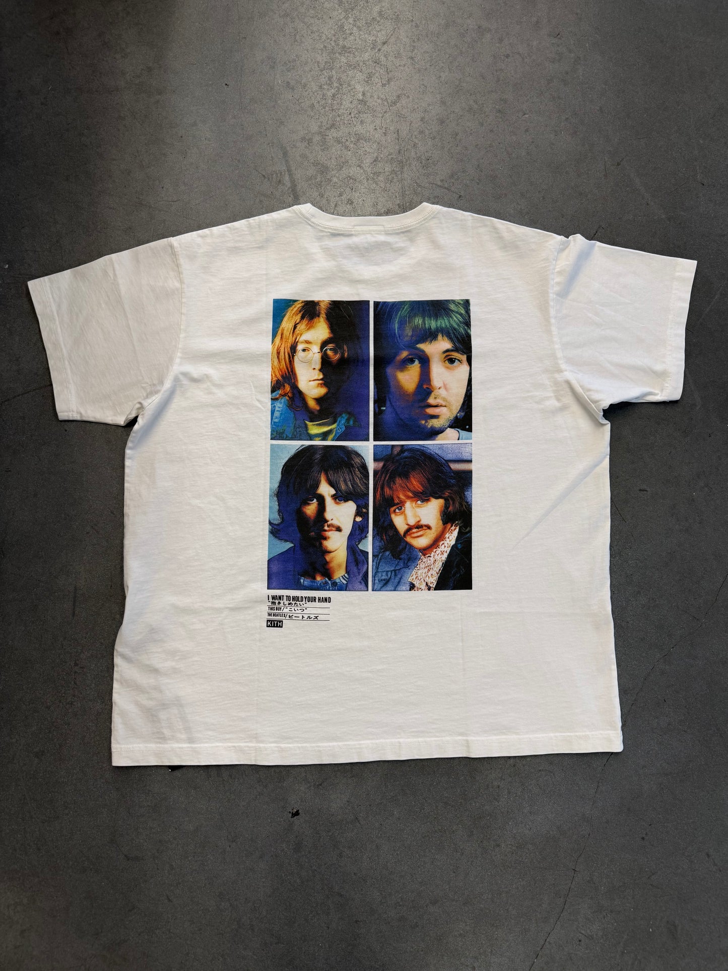 KITH X BEATLES PORTRAIT VINTAGE TEE - WHITE (2XL)