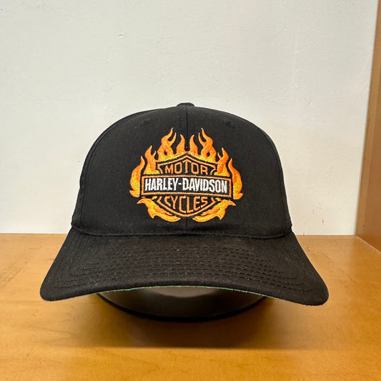 HARLEY DAVIDSON MOTORCYCLES FLAME LOGO SNAPBACK