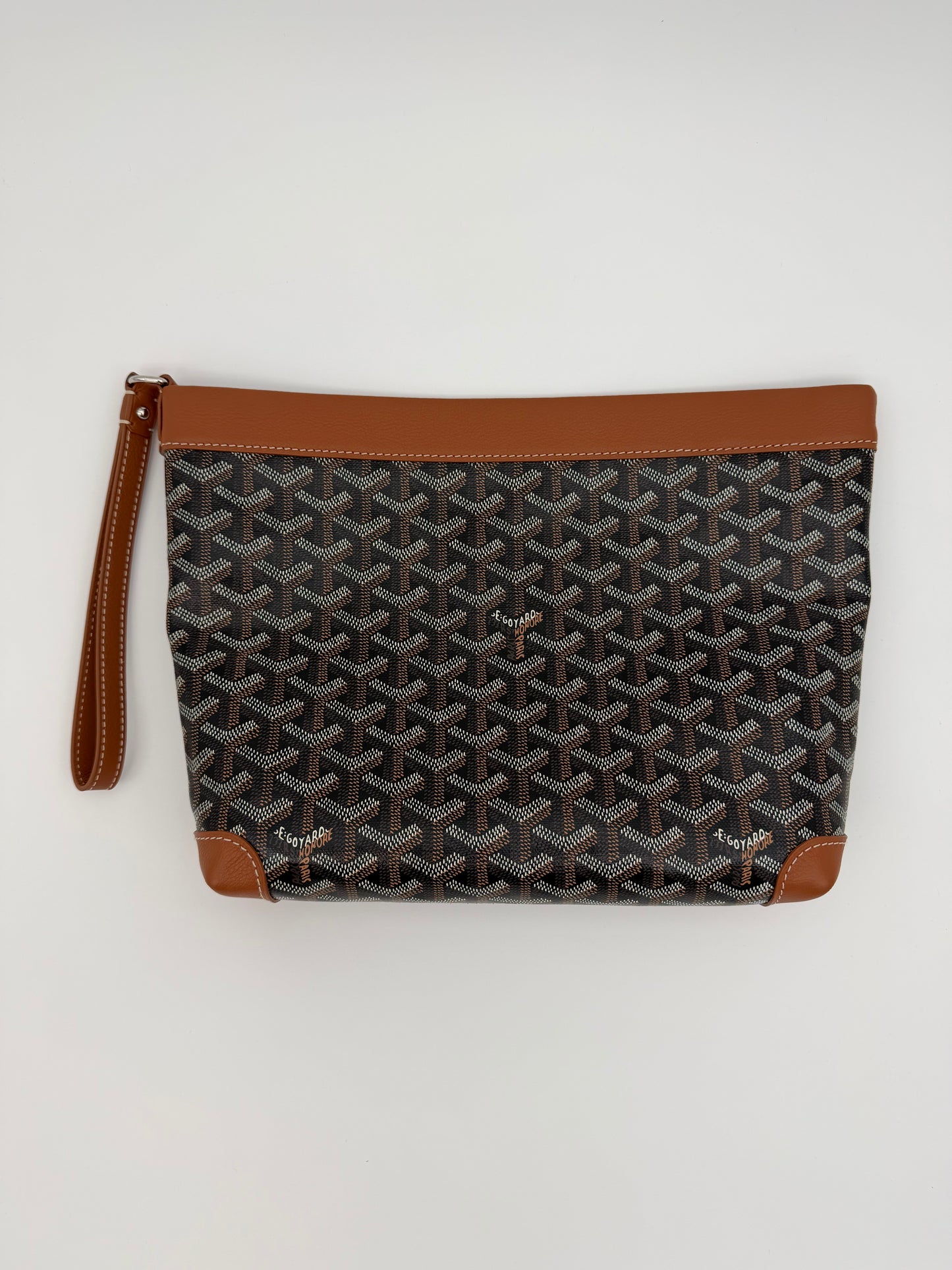GOYARD CONTI POUCH - BROWN (PRE-OWNED WITH DUST BAG)