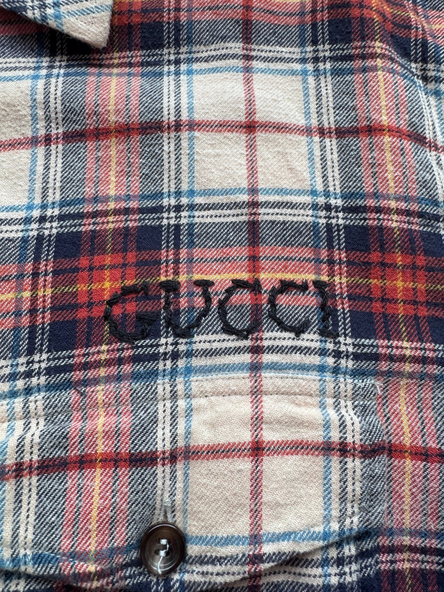 GUCCI X PARAMOUNT BUTTON-UP FLANNEL LS SHIRT - XL