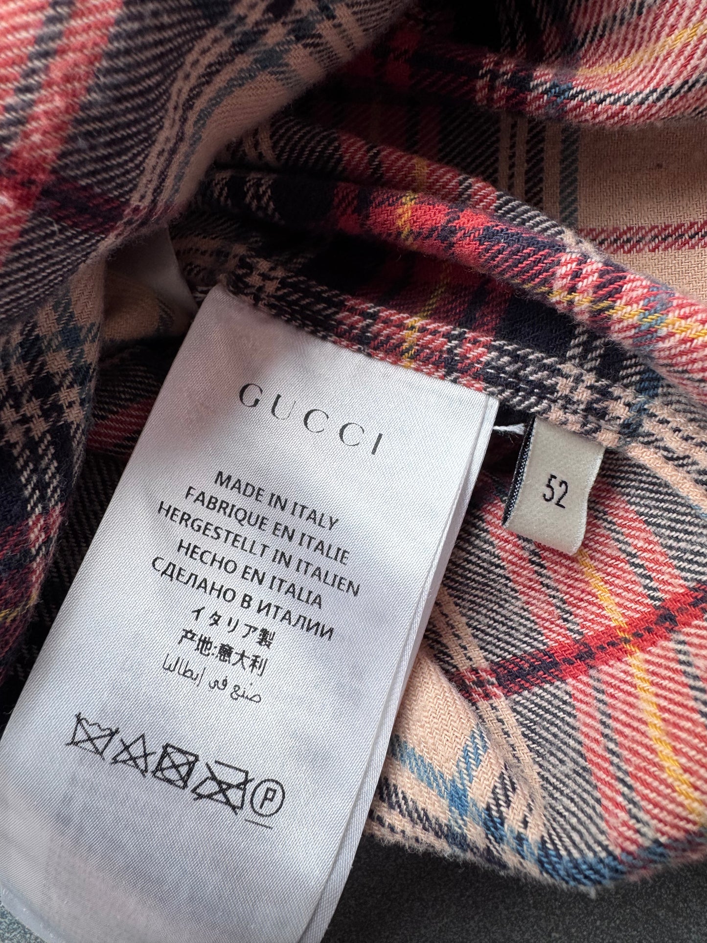 GUCCI X PARAMOUNT BUTTON-UP FLANNEL LS SHIRT - XL