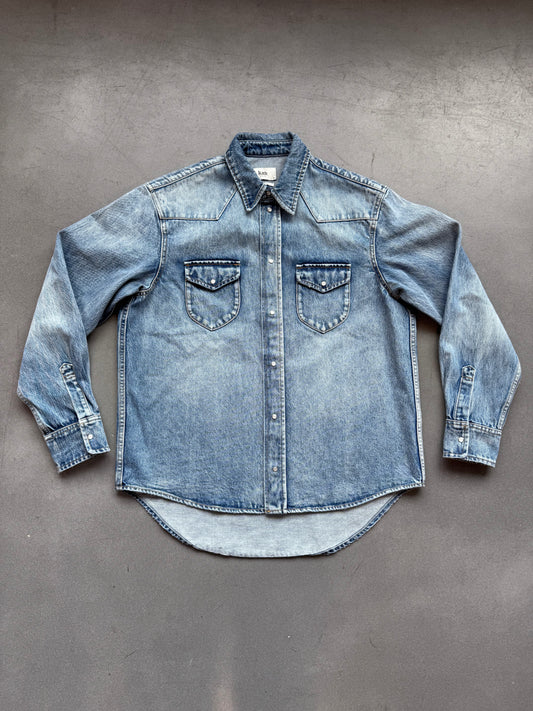 SS25 KITH WEBSTER DENIM SHIRT - MEDIUM INDIGO (NEW) (M)