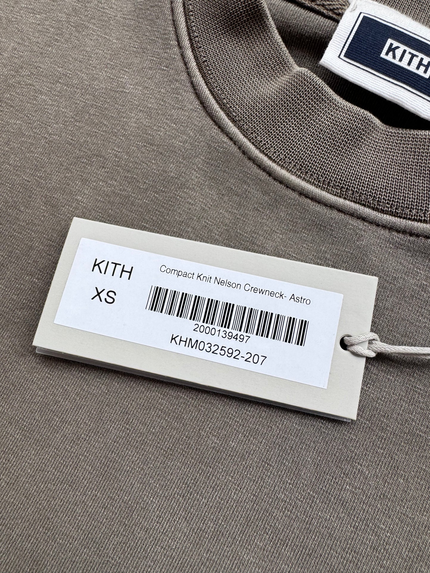 KITH COMPACT KNIT NELSON CREWNECK SWEATER - ASTRO (NWT) (XS)