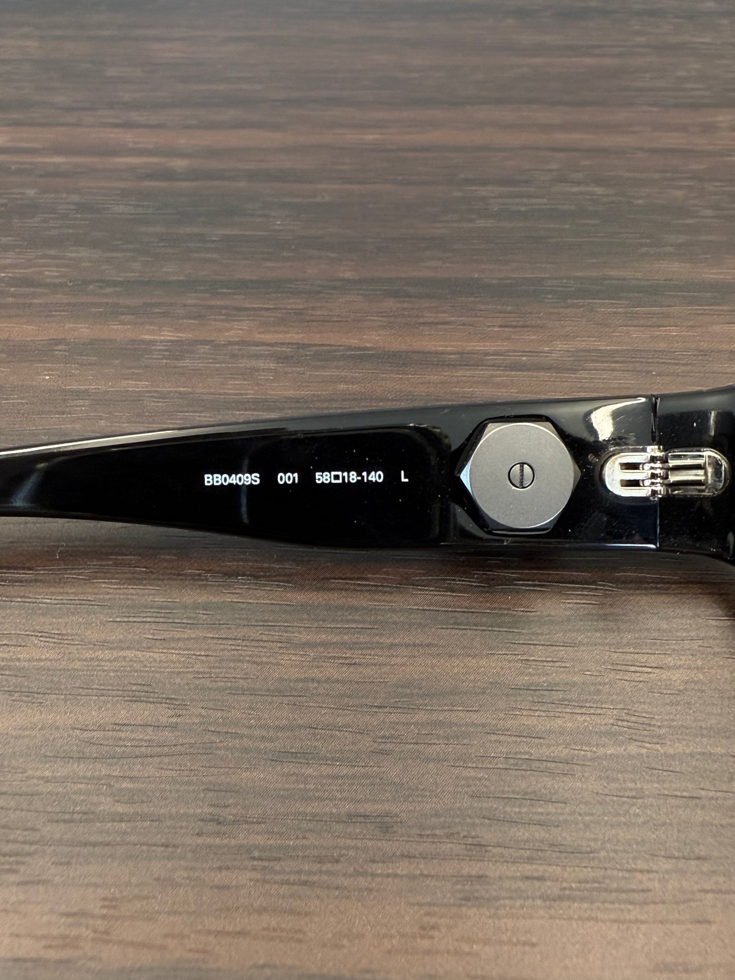 BALENCIAGA BOLT RECTANGLE SUNGLASSES - BLACK (NEW MISSING CASE)
