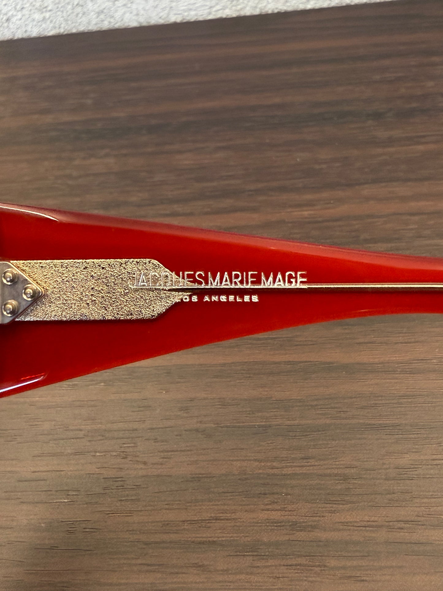 JACQUES MARIE MAGE BENSON RED SUNGLASSES 98 OF 100 (PRE-OWNED WITH BOX)