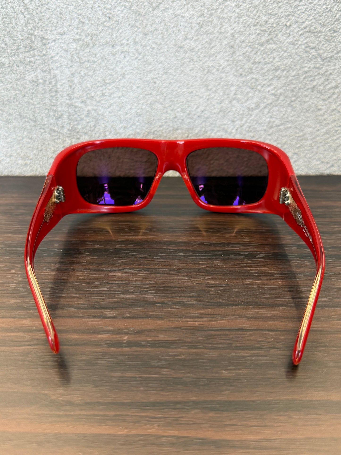 JACQUES MARIE MAGE BENSON RED SUNGLASSES 98 OF 100 (PRE-OWNED WITH BOX)