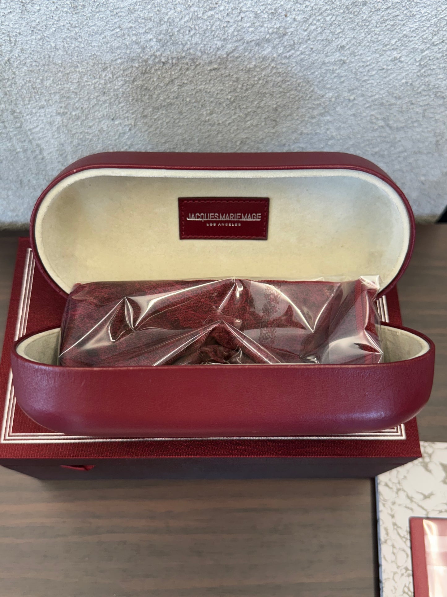 JACQUES MARIE MAGE BENSON RED SUNGLASSES 98 OF 100 (PRE-OWNED WITH BOX)