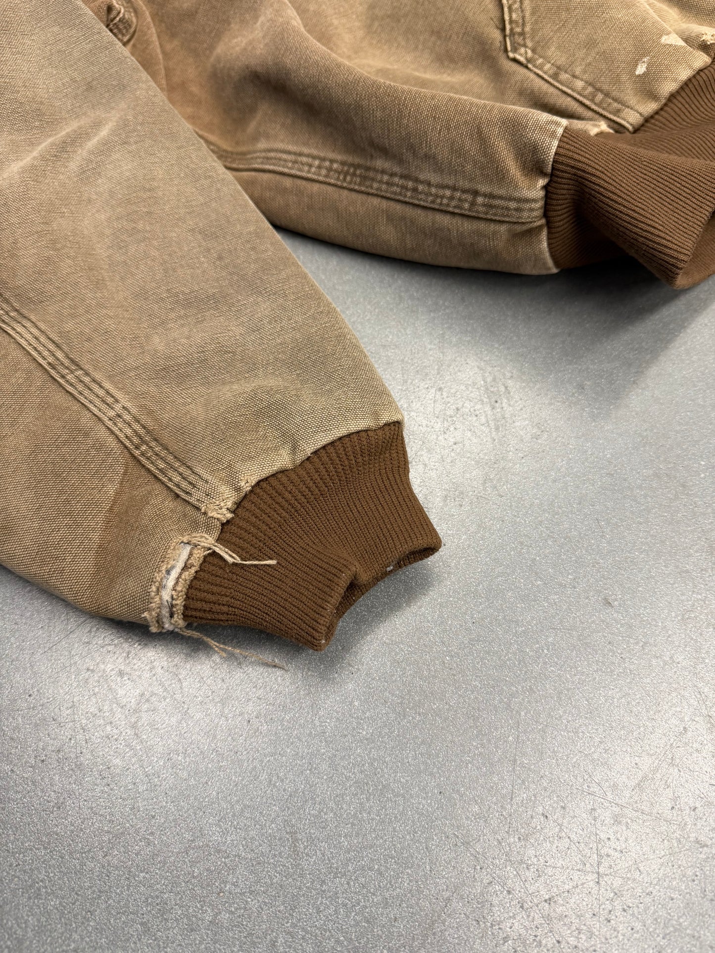 80S CARHARTT HOODED ZIP UP WORKWEAR JACKET (JQ282)