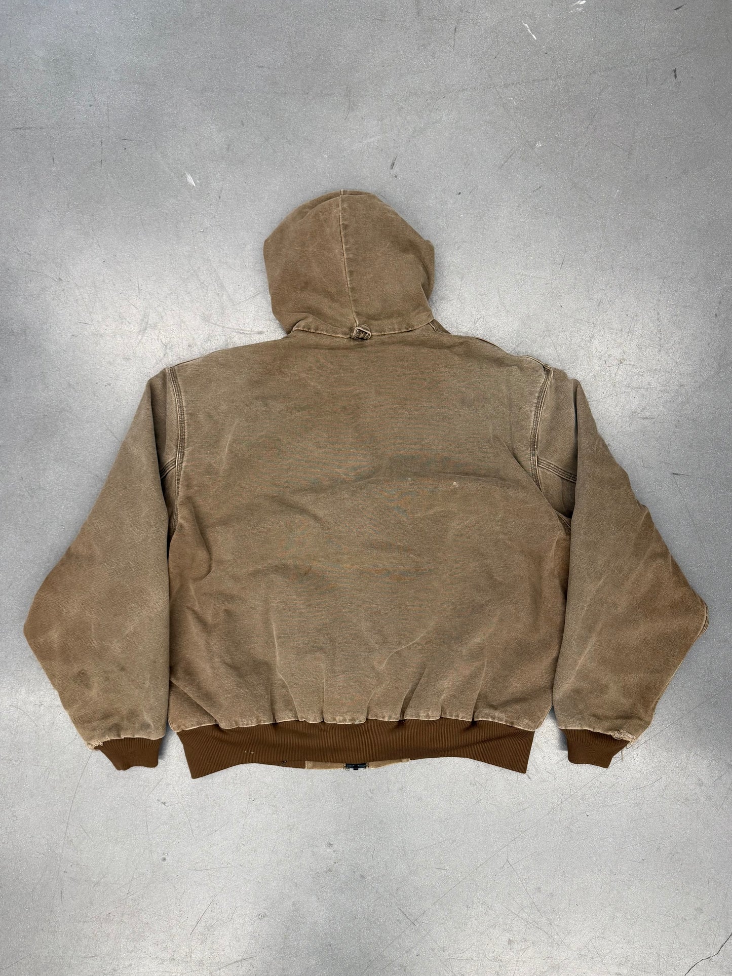 80S CARHARTT HOODED ZIP UP WORKWEAR JACKET (JQ282)