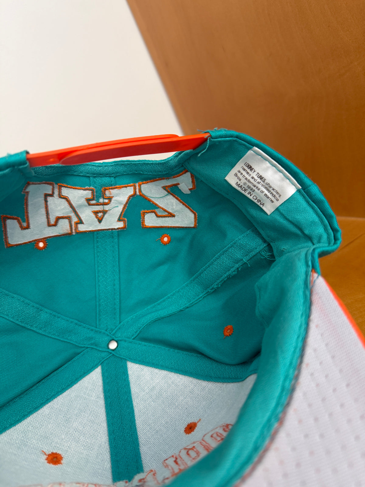 1993 MIAMI DOLPHINS TAZ SNAPBACK HAT (LOONEY TUNES TAG)