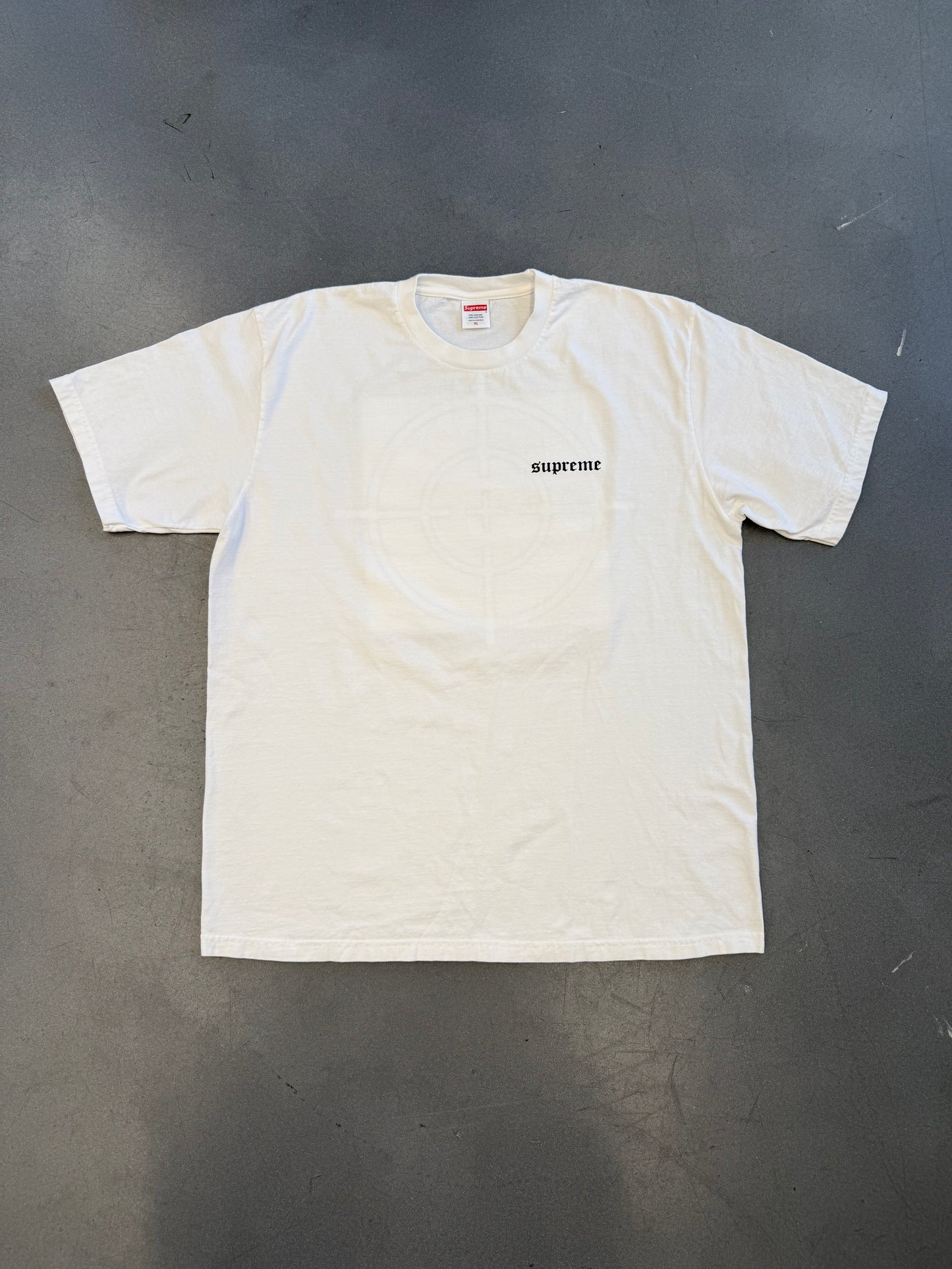 FW25 SUPREME TARGET TEE WHITE - WHITE (XL) (PRE-OWNED)