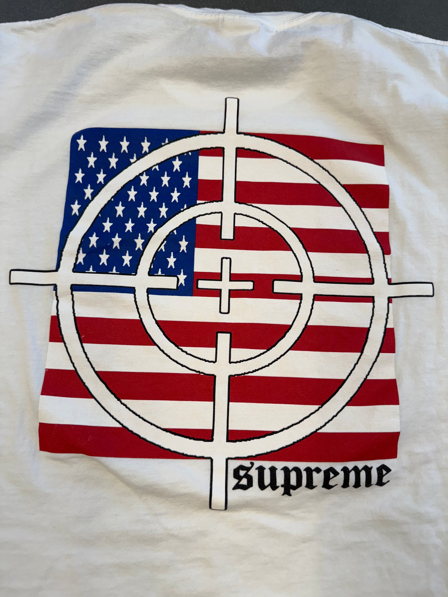 FW25 SUPREME TARGET TEE WHITE - WHITE (XL) (PRE-OWNED)