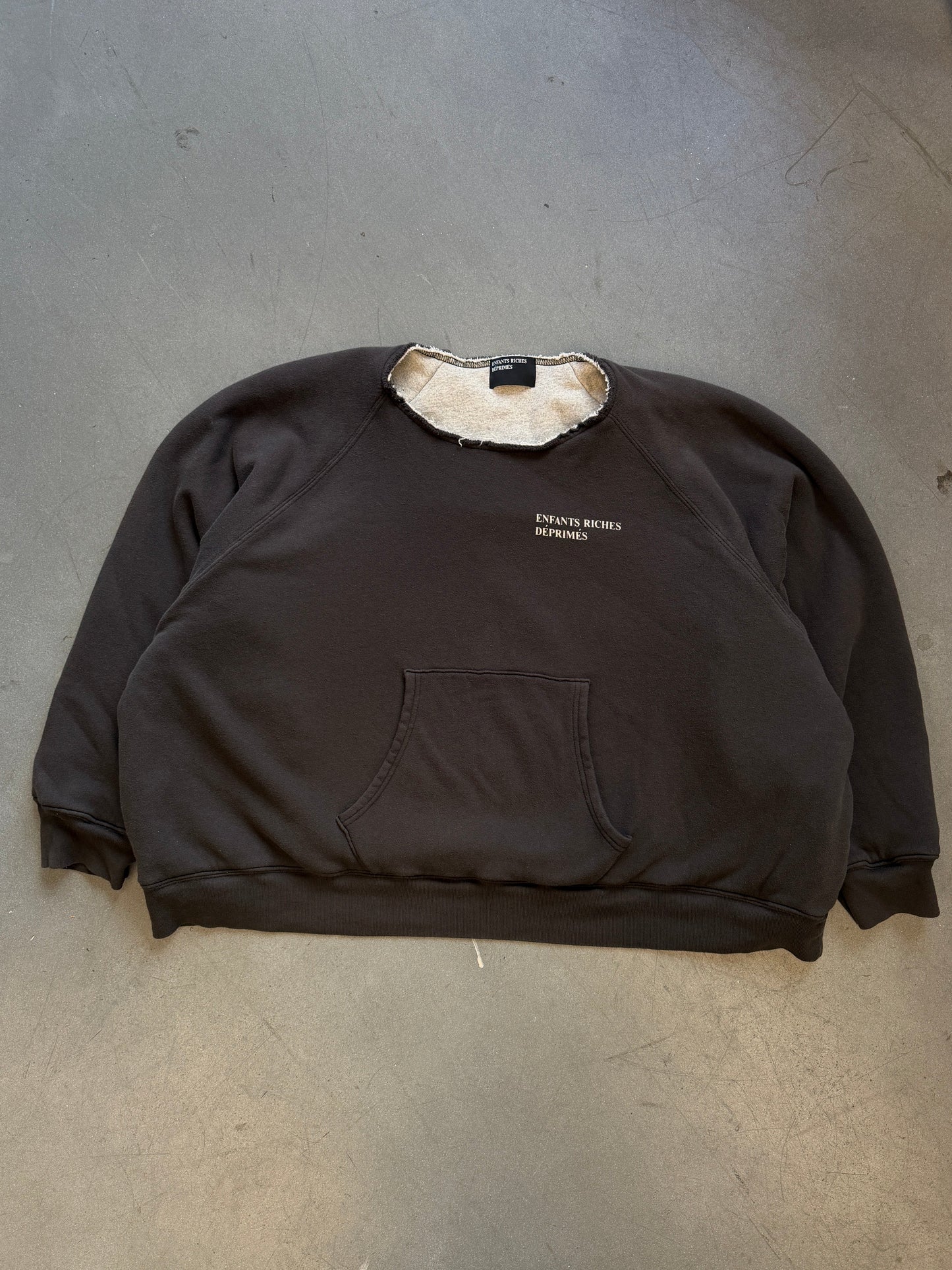 ENFANTS RICHES DEPRIMES LINED LOGO RAGLAN SWEATSHIRT