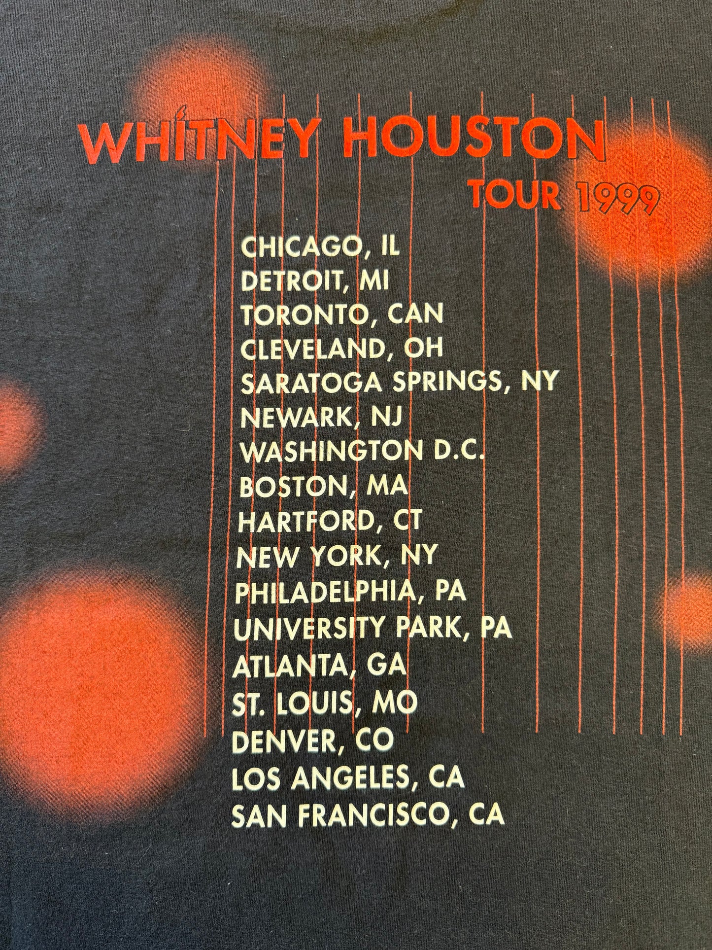 1999 WHITNEY HOUSTON TOUR TEE (WINTERLAND TAG)