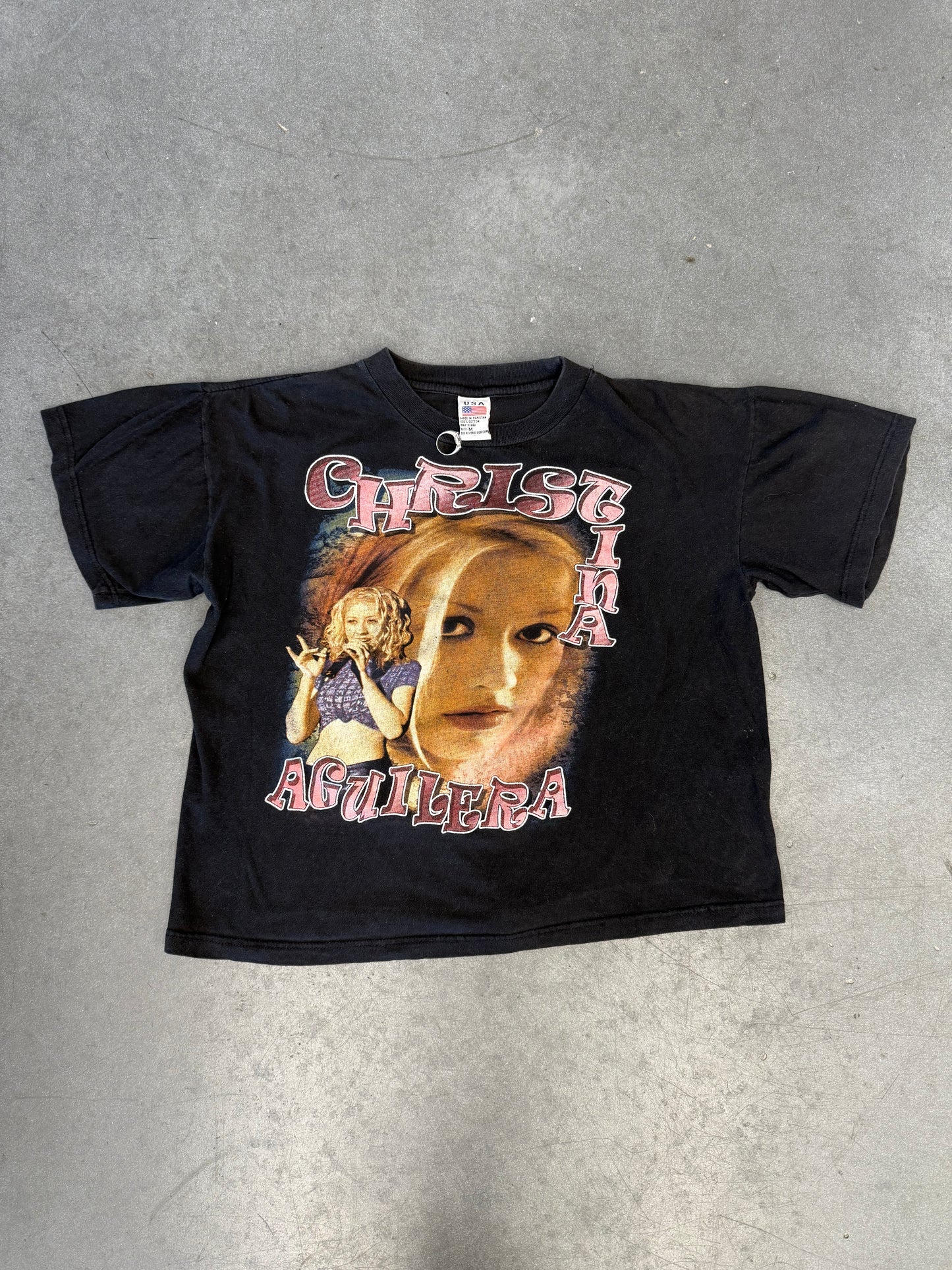 00'S CHRISTINA AGUILERA  "WHAT A GIRL WANTS" RAP STYLE TEE (USA TAG)