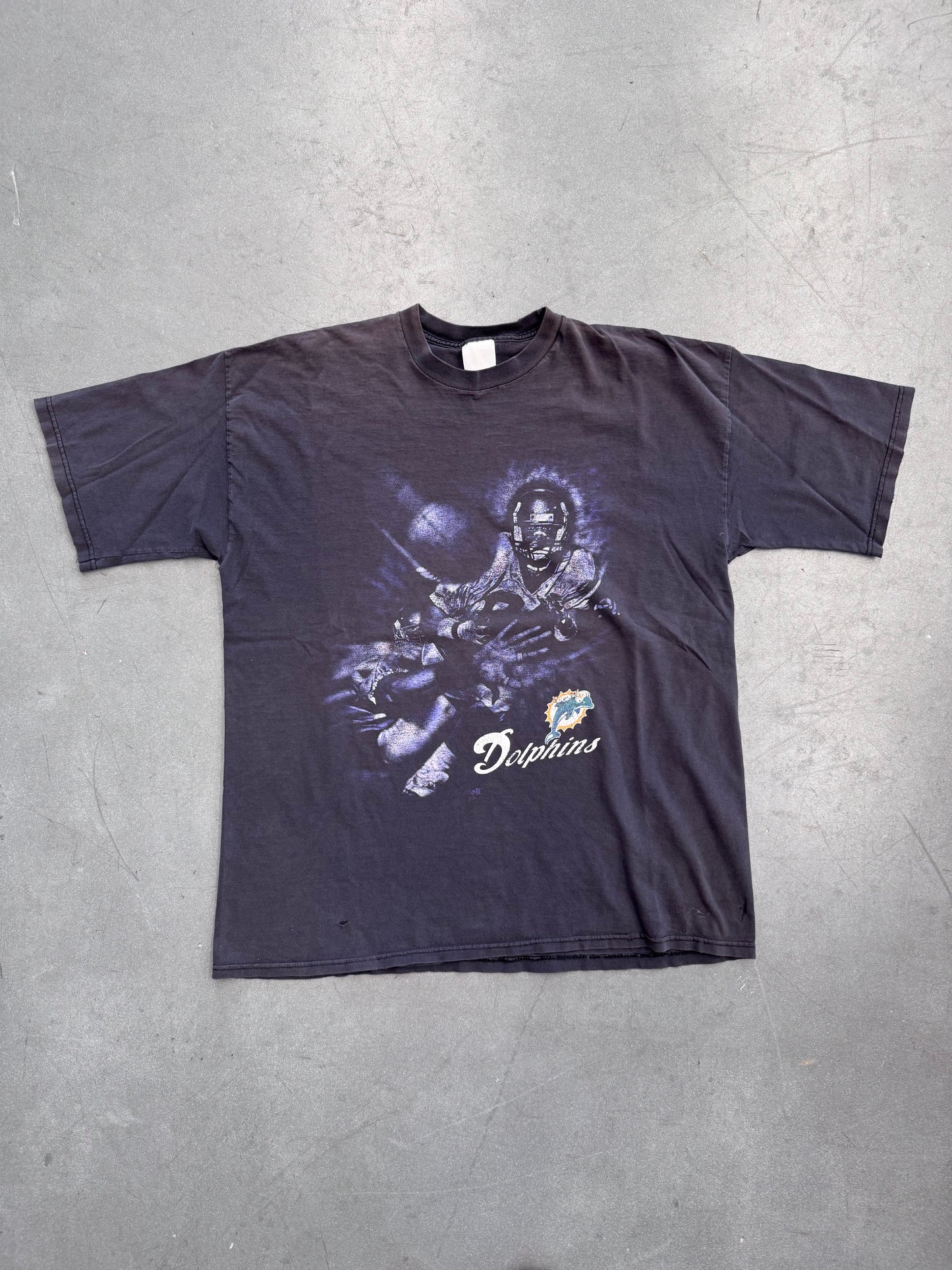 90’S FADED MIAMI DOLPHINS PURPLE PLAYER TEE (FADED TAG)