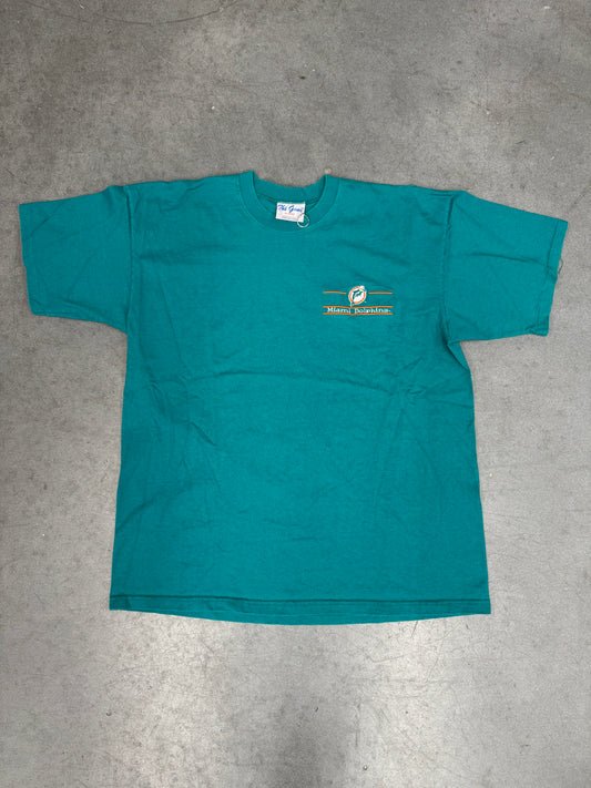 MIAMI DOLPHINS FOOTBALL MULLET Y2K LOGO TEE (CHAMPION TAG)