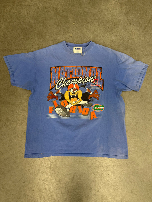 1997 TAZ FLORIDA GATORS NATIONAL CHAMPIONS NOKIA SUGAR BOWL TEE (CSA TAG)