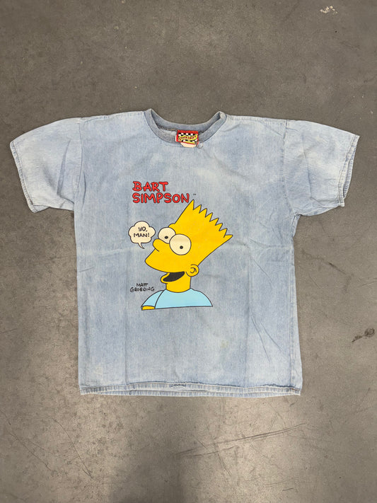 1990 BART SIMPSON "YO, MAN" DENIM TEE (STICKSHIFT TAG)