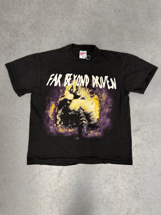 1994 PANTERA FAR BEYOND DRIVEN BANNED COVER TEE (HANES ULTRAWEIGHT TAG)